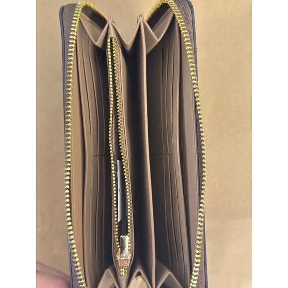 Coach CZ328 Long Zip Around Wallet In Signature Canvas With Cherry Print - Picture 3 of 5